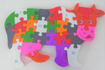 PUZZLE drewniane układanka EDUKACYJNE