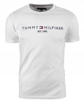 T-shirt męski okrągły dekolt Tommy Hilfiger rozmiar XL biała