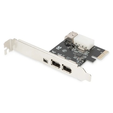 Kontroler Firewire (400) PCI Express 3xZew.IEEE1394a 6pin + Mini, Low