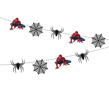 GIRLANDA Spiderman baner Urodziny Pająk Pajęczyna