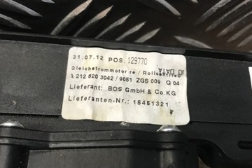 PRAVÝ MECHANIZMUS ROLETA KUFRU MERCEDES-BENZ E T-MODEL (S212) A2128203042