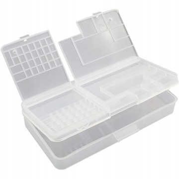 Plastikowy Dwuwarstwowy Organizer na Komponenty Elektroniczne 205x100x45mm