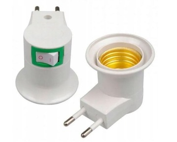 ПЕРЕХОДНИК 230 В E27 для ВЫКЛЮЧАТЕЛЯ ЛАМП