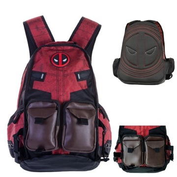 DEADPOOL PLECAK STUDENCKI TORNISTRY WYSOKA JAKOŚĆ DLA KLASY 1-6 45CM