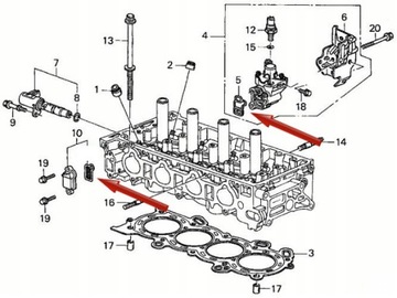 2KS TĚSNĚNÍ VENTILU VTEC DO HONDA CR-V FR-V 2.0