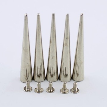 5шт 10*55 мм большие шипы из сплава панк-рок DIY заклепки серебряные шпильки с завинчивающейся головкой