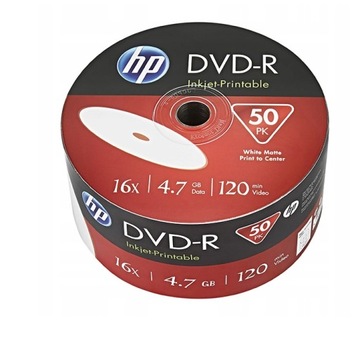 Диски HP DVD-R для печати — 50 шт.