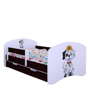ŁÓŻKO ŁÓŻKA 140/70 SZUFLADA WENGE - HAPPYBABIES_PL