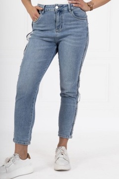 Spodnie jeans damskie M.Sara Boyfriend Niebieskie - XL