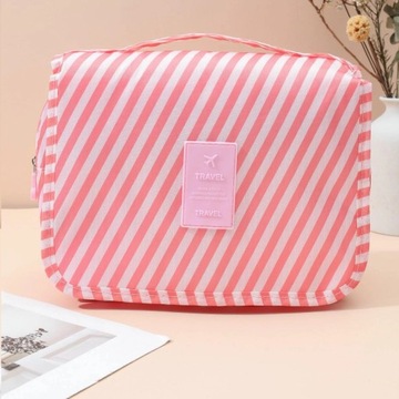 Дорожная косметичка, подвесной розовый, полосатый органайзер для самолета SEOL