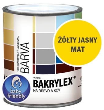 BAKRYLEX farba uniwers MAT dla dzieci 0,7 ŻÓŁTY J.