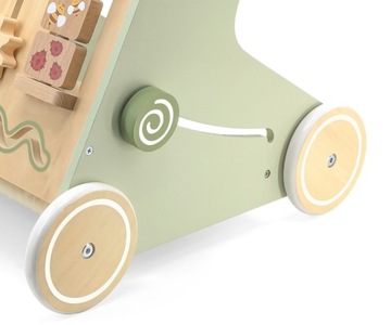 VIGA PolarB Деревянные ходунки-толкатели, зеленые, образовательные