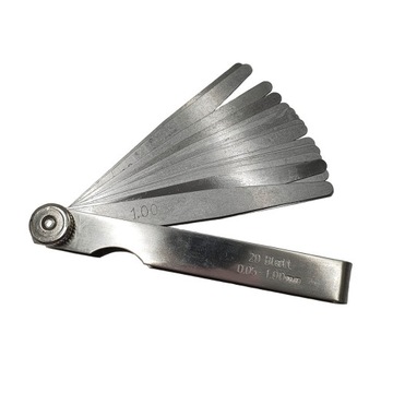 ПЛАСТИНОЧНЫЙ ЩУП 100 мм 20 НАКОНЕЧНИКОВ 0,05-1