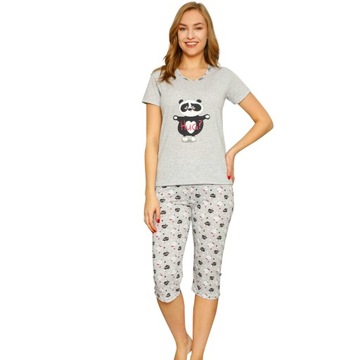 ЖЕНСКАЯ ПИЖАМА ИЗ ХЛОПКОВОГО РУКАВА 3/4 КАЧЕСТВЕННАЯ