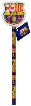 OŁÓWEK + DUŻA GUMKA do mazania FCB FC BARCELONA