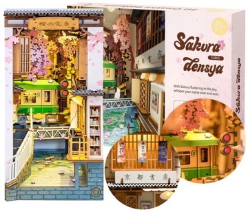 ROBOTIME SAKURA DENSYA MAGICZNY DOMEK WKŁADKA DO PÓŁKI NA KSIĄŻKI