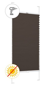 Zaciemniająca Plisa Termo Brązy Beże 109x230 cm