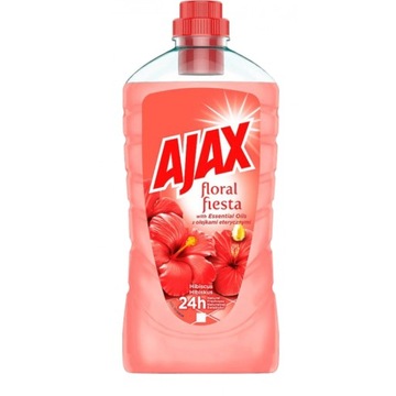 Płyn do Czyszczenia Mycia Podłóg Ajax Floral Fiesta Hibiskus Bez Smug 1L