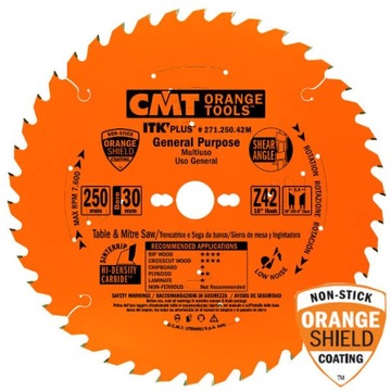 CMT Piła tarczowa do drewna 250x30mm 42z ITK Plus
