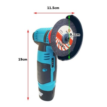 МОЩНАЯ МИНИ-УГЛОВАЯ ШЛИФОВАЛЬНАЯ МАШИНА С 2 АККУМУЛЯТОРАМИ 12 В + ДИСКАМИ 76 ММ, 2 ШТ.