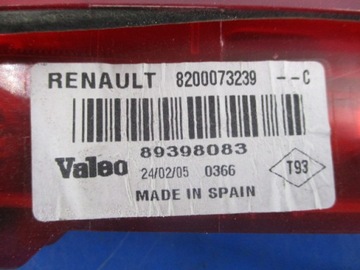 RENAULT SCENIC II ДОПОЛНИТЕЛЬНЫЙ ТОРМОЗНОЙ ФОНАРЬ