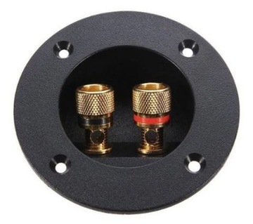 Gniazdo ze złączami bananowymi 2-pin okrągłe 75mm
