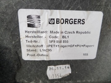 PODLAHA DESKA KUFRU SEAT LEON III KOMBI 5F9858855