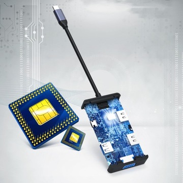 АДАПТЕР-ХАБ Адаптер-разветвитель 5 В 1 USB-C 3.1 2x HDMI 4K VGA USB 3.0