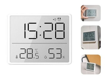 Zegarek na lodówkę ścianę łazienka temp wilgotność