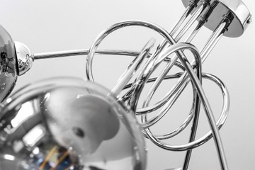 СОВРЕМЕННЫЙ ПОТОЛОЧНЫЙ ПОДВЕСНОЙ СВЕТИЛЬНИК ХРОМ ГРАФИТ LOFT СВЕТОДИОДНАЯ ЛЮСТРА