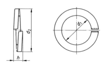 М6 ПРУЖИННАЯ ШАЙБА НЕРЖАВЕЮЩАЯ ШАЙБЫ НЕРЖАВЕЮЩИЕ 45 ШТ.