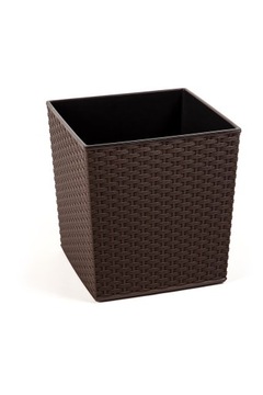 Doniczka Lamela JUKA RATTAN 25x25cm kol. MOKKA