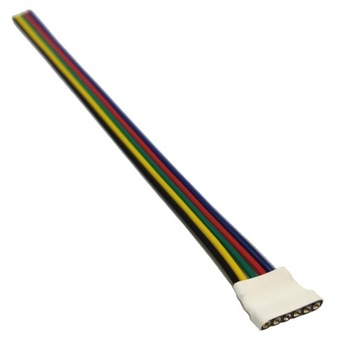 5XZłączka do taśmy LED RGB+CCT 6-PIN gniazdo+kabel