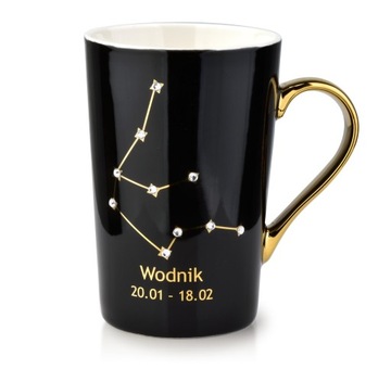 DUŻY KUBEK PORCELANOWY ZNAK Z ZODIAKU WODNIK 430ML