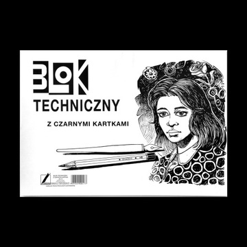 Blok techniczny z czarnymi kartkami Kreska A3, 10