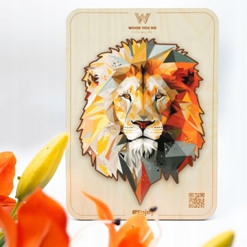 Puzzle drewniane WOOD YOU DO | Strong Lion | 100 elementów | M