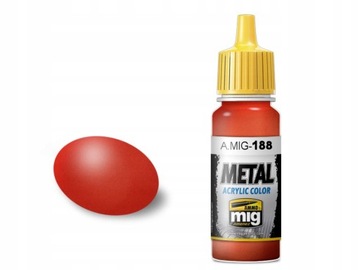 Farba akrylowa Metallic red A.MIG188 AMMO Mig Jimenez