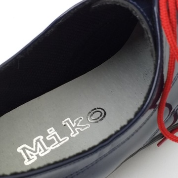 MIKO PÓŁBUTY KOMUNIJNE LAKIER WIZYTOWE GRANAT 38