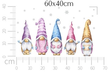 Гномы, Гномики, РОЖДЕСТВЕНСКИЕ НАКЛЕЙКИ на окна, стекло, Гномы, украшения, украшения