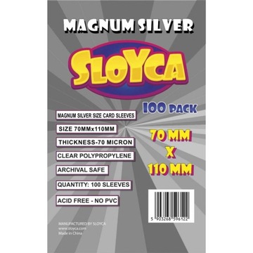 Koszulki na karty Sloyca Magnum Silver 70x110mm