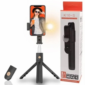 KIJEK DO SELFIE STICK TRIPOD UCHWYT STATYW Z PILOTEM Z LAMPA BLUETOOT