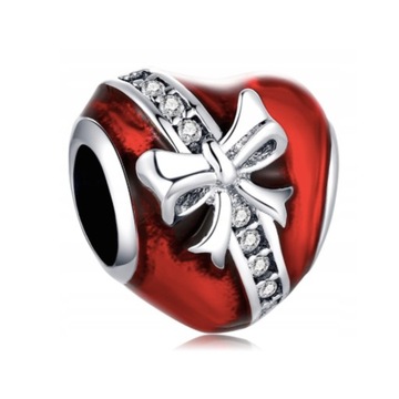 CHARMS ZAWIESZKA SERCE CHARMS + WORECZEK