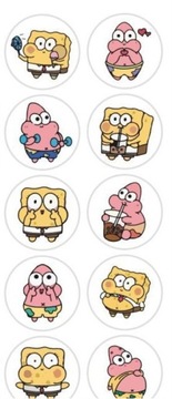 NAKLEJKI 500 sztuk! SPONGEBOB i PATRYK