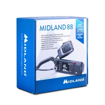 MIDLAND 88 CB-радио 12/24 В с передним динамиком для грузовиков, автобусов, автофургонов и легковых автомобилей