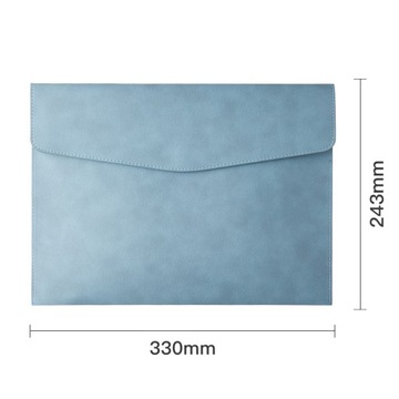 Skóra Folder Plików Dokument Przechowywanie Torba Aktówka, Light blue