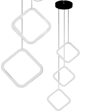 LAMPA SUFIT RING PLAFON kwadrat żyrandol LED