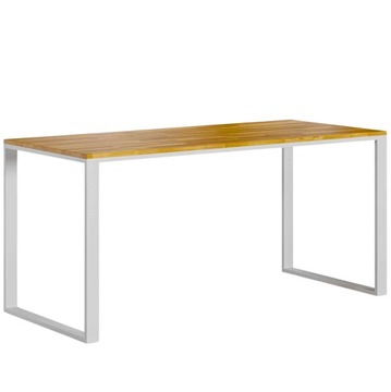 Biurko loftowe dębowy blat 160x70 białe nowoczesne loft DEERHORN MEBLE