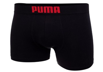 PUMA BOKSERKI MĘSKIE 2 PARY FASHION BOXER RED/BLACK r.L