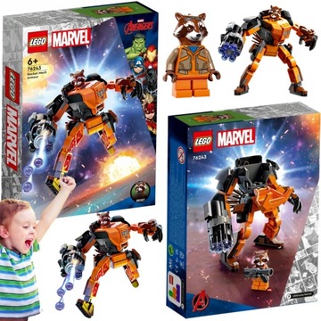 KLOCKI LEGO SUPER HEROES FIGURKA ZBROJA ROCKETA PREZENT DLA DZIECKA
