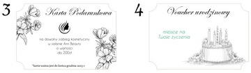 personalizowany VOUCHER karta bon 1szt GRAWER
